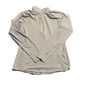 Adidas Women's RS LS Zip tee SIZE SMALL Grey Athletic Top